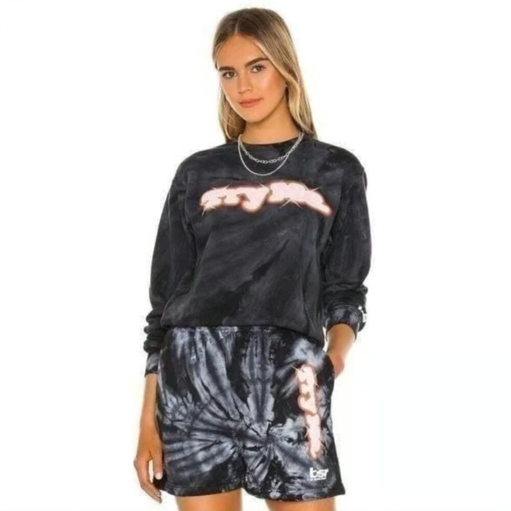 REVOLVE By Samii Ryan Try Me Tie Dye Cropped Crewneck Sweatshirt S